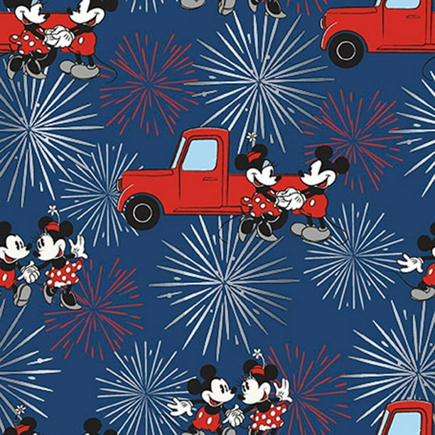 Disney Mickey and Minnie Mouse Vintage Love Packed Cotton Fabric Sold by the 12 Yard Springs Creative